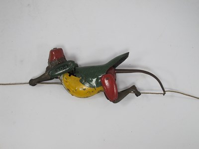 Lot 1264 - An Early 1900s Tinplate Lehmann Climbing Monkey.