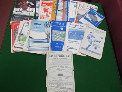 Lot 820 - Sheffield United Away Programmes 1945-46 at...