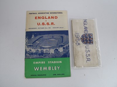 Lot 955 - 1958 England v. U.S.S.R Stewards Armband, in...
