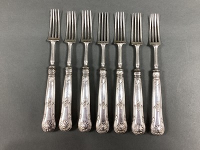Lot 33 - A Set of Seven Georgian Hallmarked Silver...