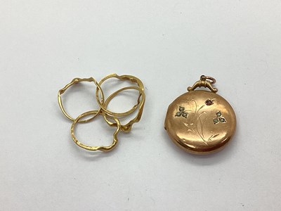 Lot 98 - A Four Piece Puzzle Ring, (approximate finger...