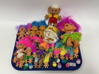 Lot 307 - A Collection of 1980's and later Troll Dolls...