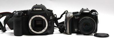 Lot 704 - Canon EOS 30D DSLR Camera Body together with a...