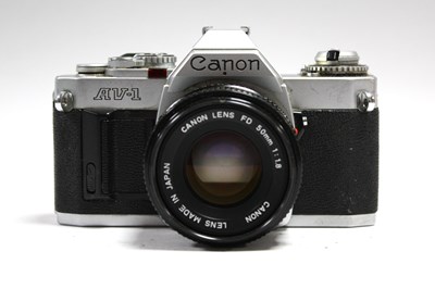 Lot 833 - Canon AV-1 35mm Film Camera No.518748 with...