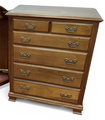 Lot 1549 - Reproduction Chest of two Small over four Long...