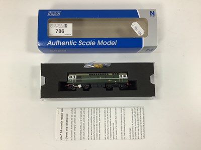 Lot 786 - A boxed Dapol N gauge class 27 diesel in BR...