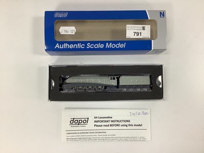 Lot 791 - A boxed Dapol N gauge A4 class "Silver King"...
