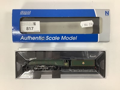 Lot 817 - A boxed Dapol N gauge A4 class "Mallard" in BR...