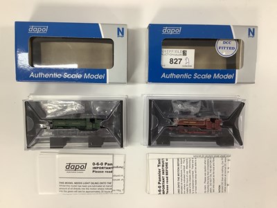 Lot 827 - Two boxed Dapol N gauge pannier tanks: "L99"...