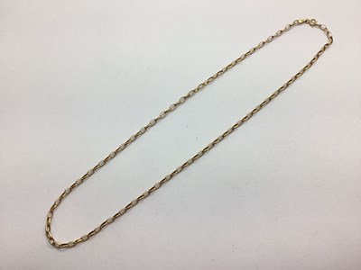 Lot 118 - A 9ct Gold Oval Belcher Link Chain,...