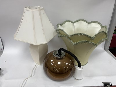 Lot 1047 - Space Age Rise and Fall Pendant Lamp, all over...