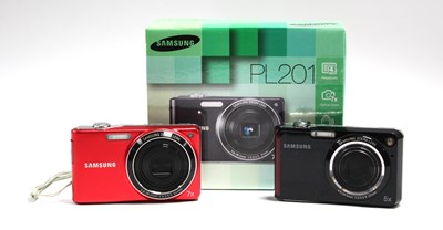 Lot 769 - Samsung PL201 Digital Compact Camera, red,...