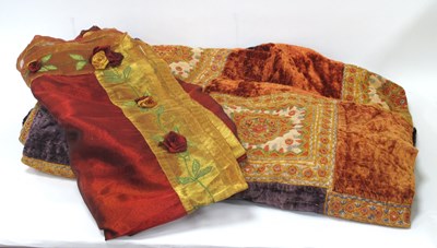 Lot 1451 - Namaste Indian Bed Cover with needlework and...