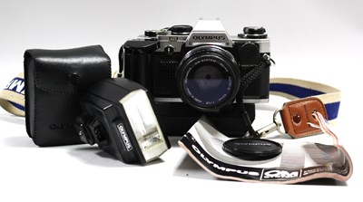 Lot 807 - Olympus OM10 35mm SLR Film Camera with...