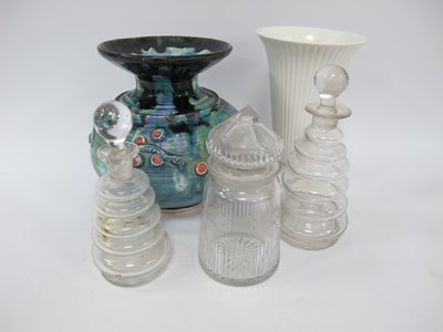 Lot 1298 - Studio Pottery Vase with raised red spot...