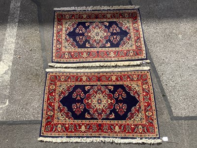 Lot 1555 - Pair of Middle Eastern Sarough Tasseled Rugs,...