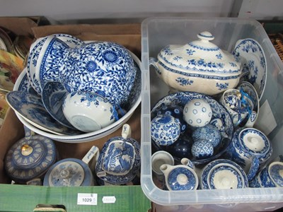 Lot 1029 - Collection of Blue and White Ware, including...