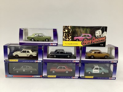 Lot 668 - Eight Corgi, Lledo Vanguards 1:43rd scale...