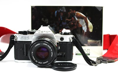Lot 829 - Canon AE-1 Program 35mm SLR Film Camera with...