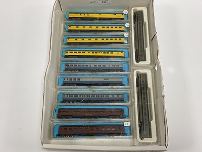 Lot 444 - Eleven boxed N gauge North American outline...