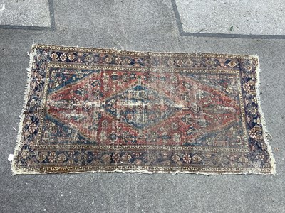 Lot 1605 - Middle Eastern Tassled Rug with allover...