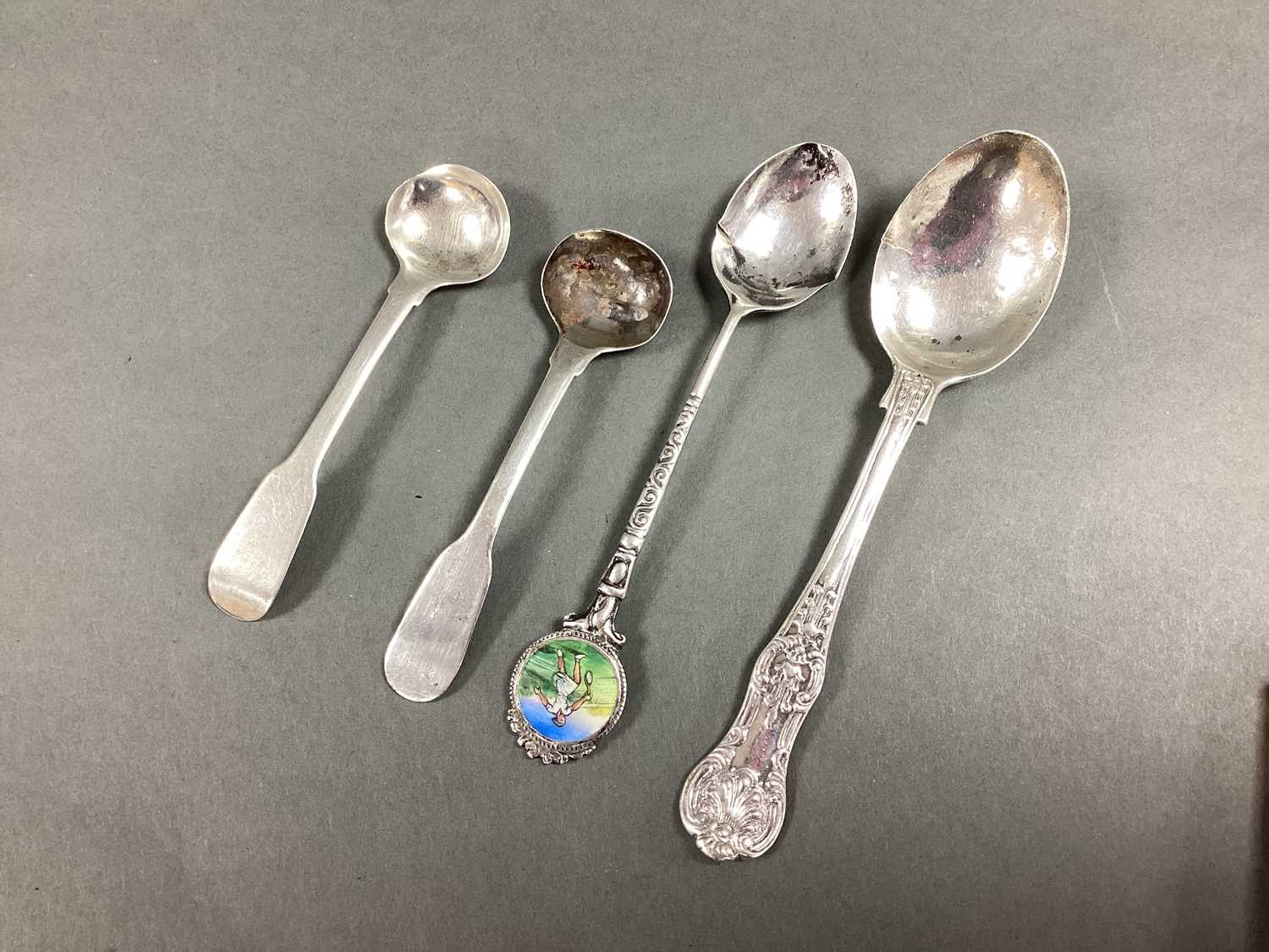 Lot 3 - Four Assorted Hallmarked Silver Spoons,...