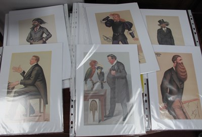 Lot 1341 - Sixty-four Caricature Prints on the Vanity...
