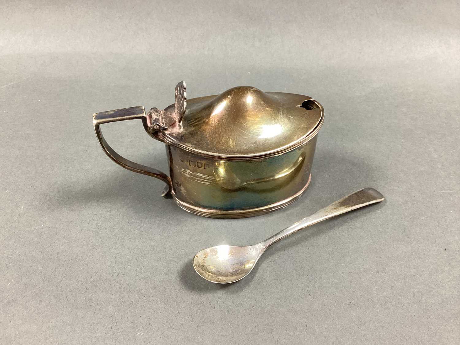 Lot 59 - A Hallmarked Silver Mustard Pot, of plain...
