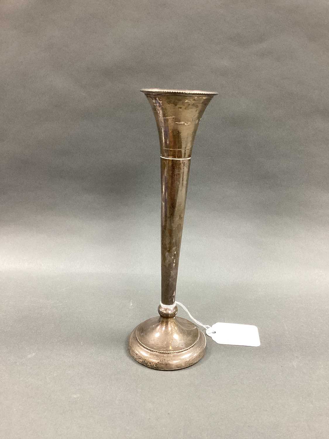 Lot 31 - A Hallmarked Silver Filled Spill Vase, A T...