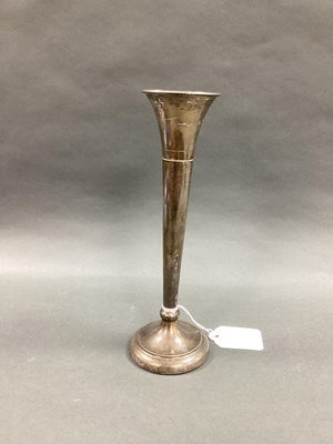 Lot 31 - A Hallmarked Silver Filled Spill Vase, A T...