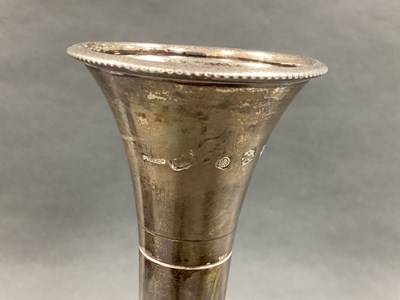 Lot 31 - A Hallmarked Silver Filled Spill Vase, A T...