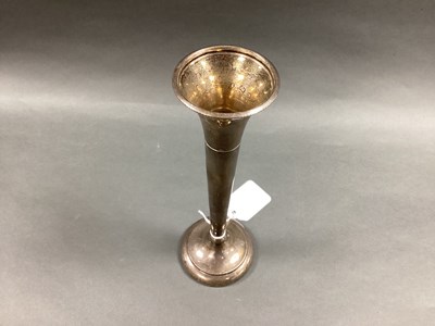 Lot 31 - A Hallmarked Silver Filled Spill Vase, A T...