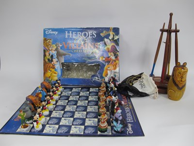 Lot 1149 - Disney Heroes and Villains Chess Set, mini...