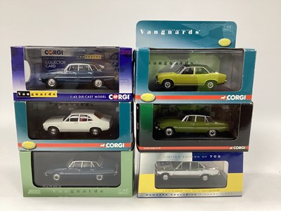 Lot 670 - Six Corgi, Lledo Vanguards 1:43rd scale...