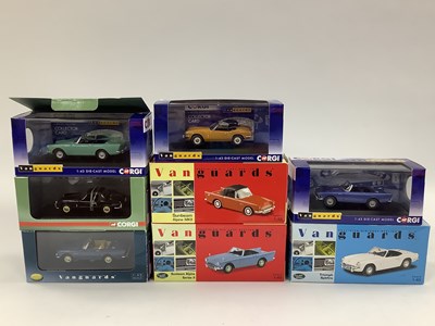Lot 568 - Eight Corgi, Lledo Vanguards 1:43 scale...