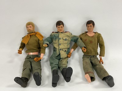 Lot 730 - Three Original Flock Hair Action Man Figures...