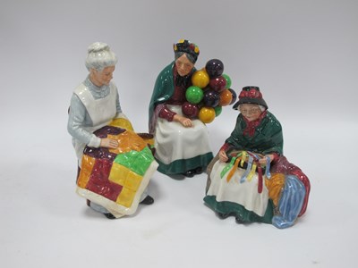 Lot 1259 - Three Royal Doulton figures: The Old Balloon...