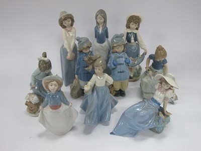 Lot 1226 - Collection of ten Spanish Lladro NAO porcelain...