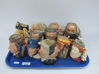Lot 1237 - Twelve Royal Doulton small character jugs,...