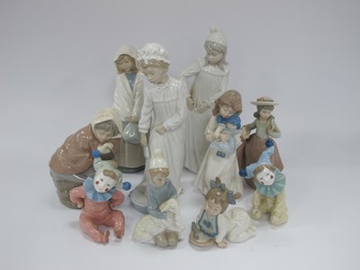Lot 1216 - Collection of ten Spanish Lladro NAO porcelain...
