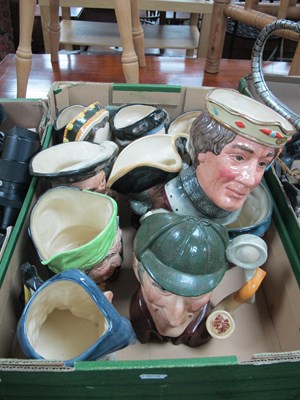 Lot 1060 - Ten large Royal Doulton character jugs,...