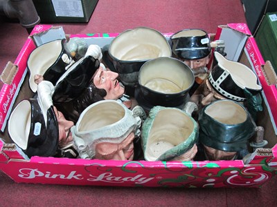Lot 1127 - Ten large Royal Doulton character jugs,...