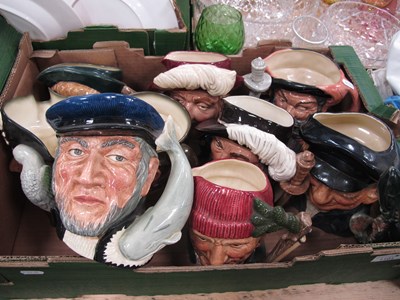 Lot 1101 - Ten large Royal Doulton character jugs,...