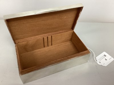 Lot 4 - A Hallmarked Silver Rectangular Cigarette Box,...