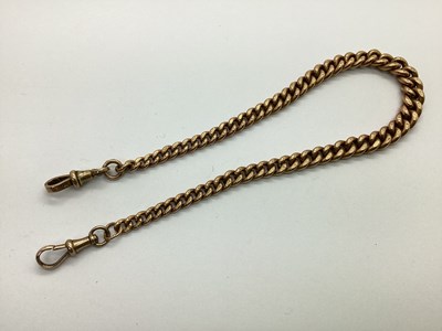 Lot 201 - A 9ct Gold Pocket Watch Albert Chain, the...