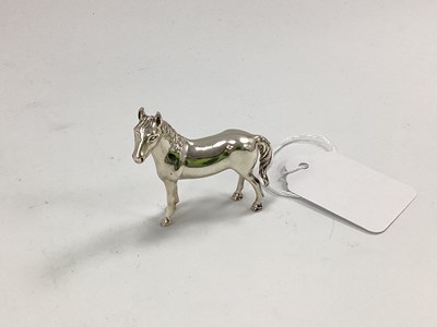 Lot 40 - A Hallmarked Silver Novelty Horse Model, of...