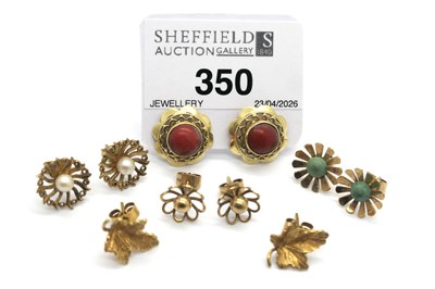 Lot 350 - A Collection of Assorted Earrings, including...