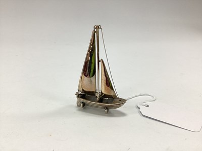 Lot 44 - A Novelty Miniature Model Sailing Boat, of...