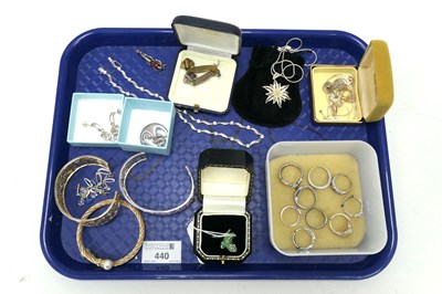 Lot 440 - Stylish Modern Lizard Dress Ring, inset body...