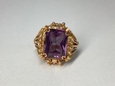 Lot 65 - A Large Radiant Cut Synthetic Alexandrite...